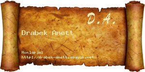 Drabek Anett névjegykártya